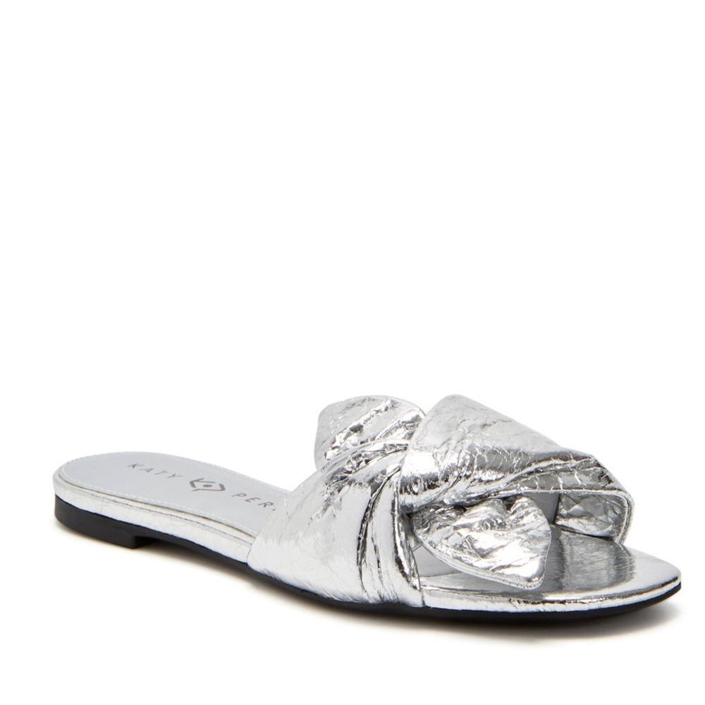 Katy Perry Collections Silver Sandals with Open Design